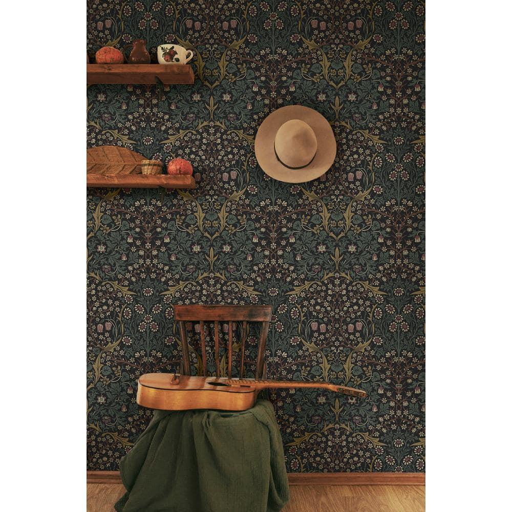 NextWall  Victorian Garden Floral Peel and Stick Wallpaper 20.9 in. W x 18 ft. L - Blacksmith & Cliffside