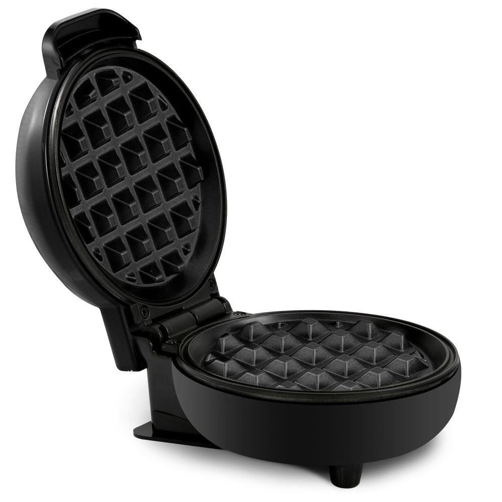 Elite Gourmet Mini Waffle Maker, Black