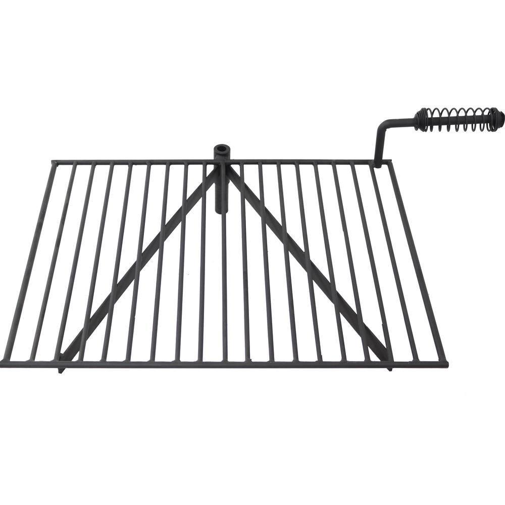 Sunnydaze Outdoor Heavy-Duty Steel Portable Campfire Ring with Cooking Grate and Fire Poker - 36" - Black