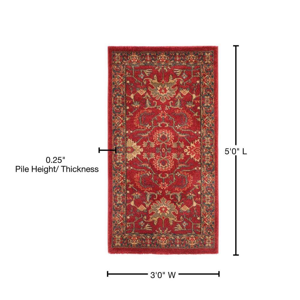 Mahal MAH693 Power Loomed Indoor Accent Rug - Red/Navy - 3'x5' - Safavieh