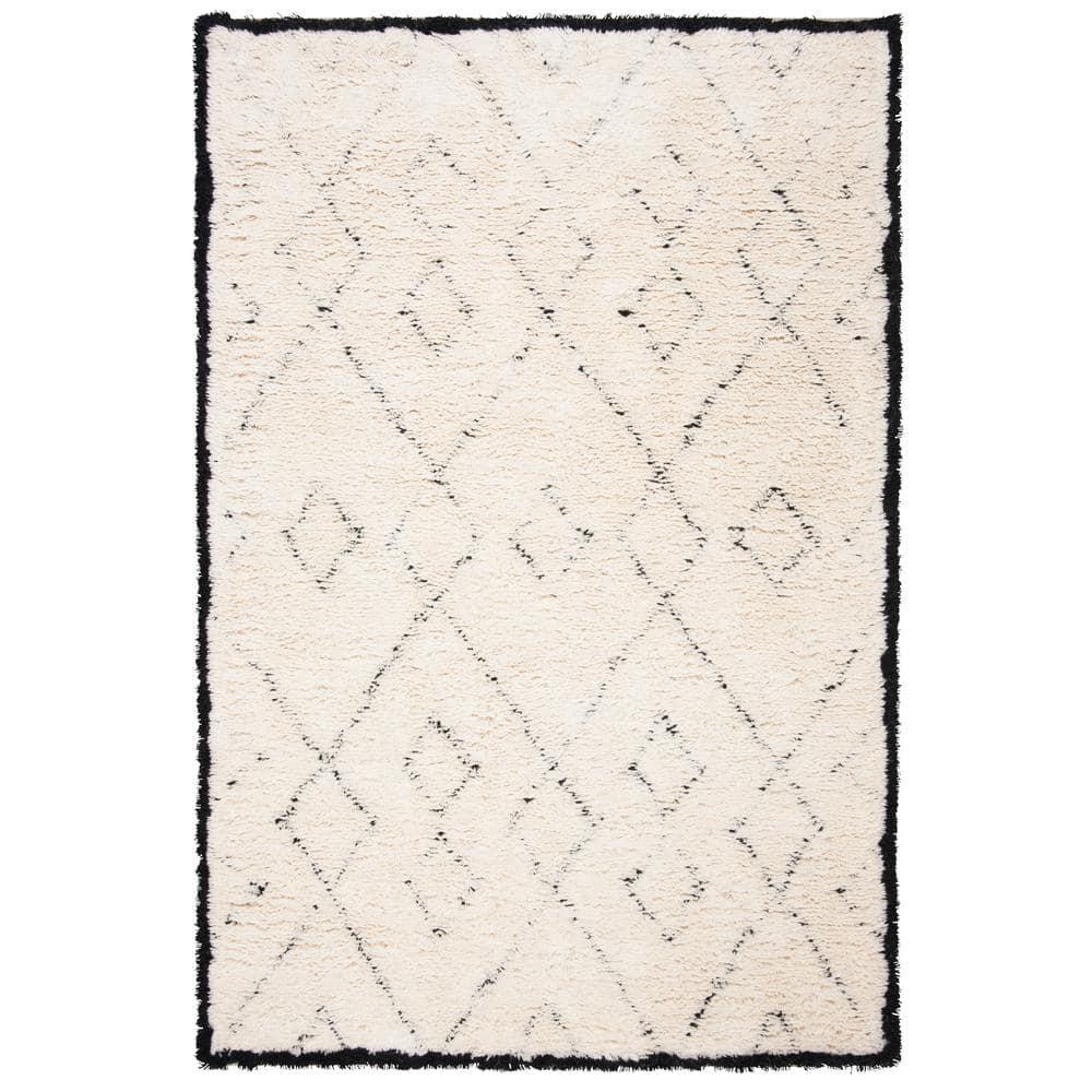 Casablanca CSB917 Hand Tufted Area Rug - Ivory/Black - 3'x5' - Safavieh.