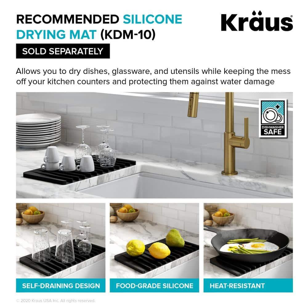 KRAUS 30-in Standart PRO Kitchen Sink Combo Set with Bolden Kitchen Faucet and Soap Dispenser