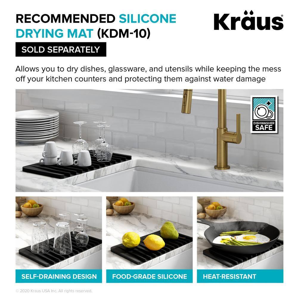Kraus KRAUS Premier 32-inch L 18 Gauge Undermount 50/50 Double Bowl Stainless Steel Kitchen Sink KBU29