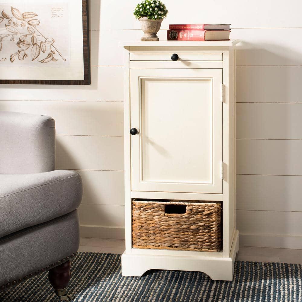 Raven Storage Unit - AMH5703 - Distressed Cream - Safavieh Couture