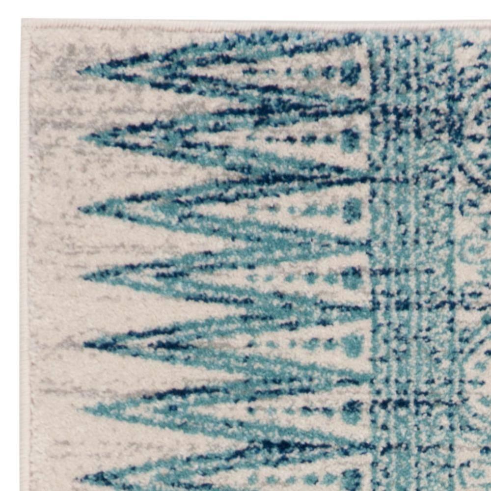 Evoke EVK226 Power Loomed Indoor Accent Rug - Ivory/Turquoise - 2'2"x4' - Safavieh