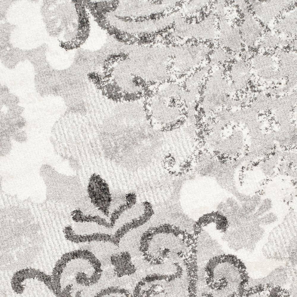 Adirondack ADR114 Machine Made Indoor Area Rug - Silver/Ivory - 6' Round - Safavieh