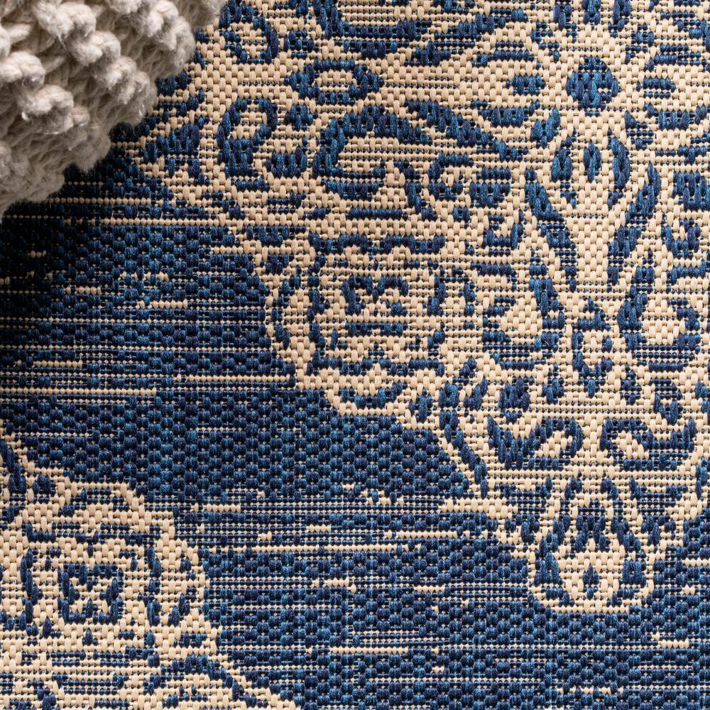 JONATHAN Y SMB121A-28 Tuscany Ornate Medallions Navy/Beige 2 ft. x 8 ft. Indoor/Outdoor Runner Rug, Casual, Pet Friendly, Stain Resistant, Easy to Clean, for Patio, Living Room; Kitchen, Bedroom