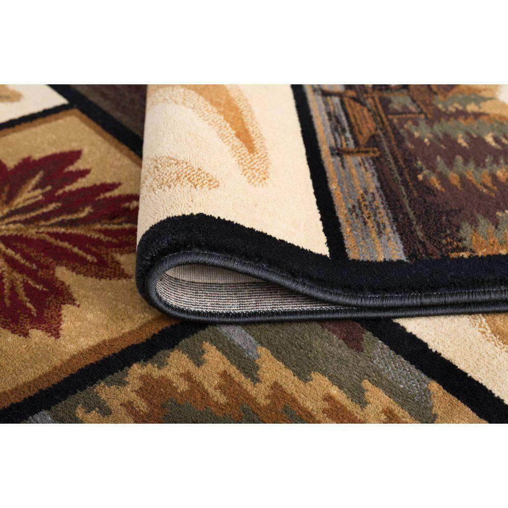 Nature Novelty 4' x 5' Multi-Color Polypropylene Indoor Area Rug