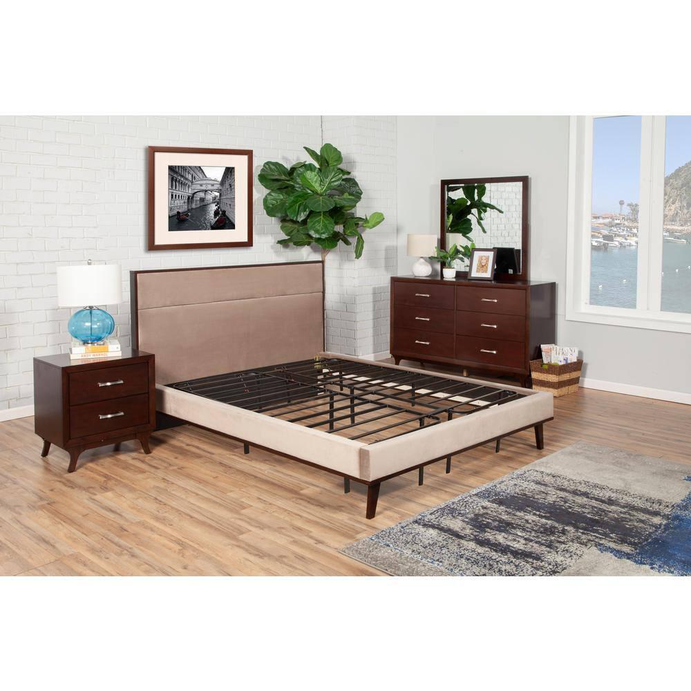 Home by Hollywood Bedder Base Steel Platform Bed Frame with 14" Underbed Storage