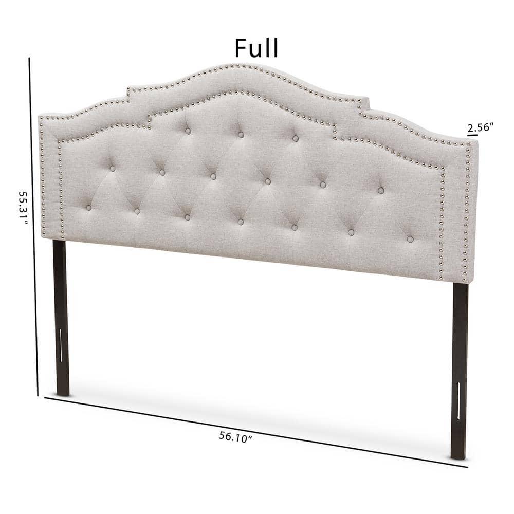 Baxton Studio Edith Modern and Contemporary Greyish Beige Fabric Full Size Headboard,Wholesale Interiors