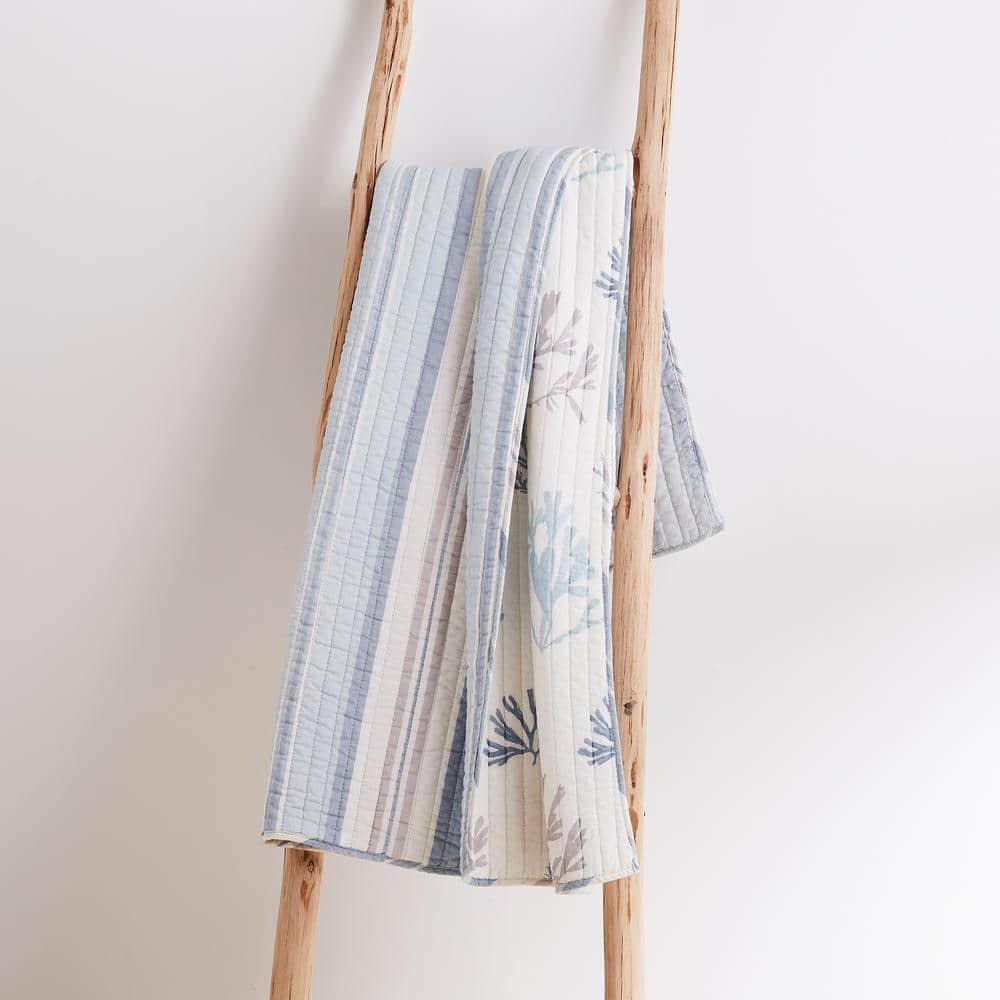 Ipanema Coastal Stripe Quilted Throw - Levtex Home