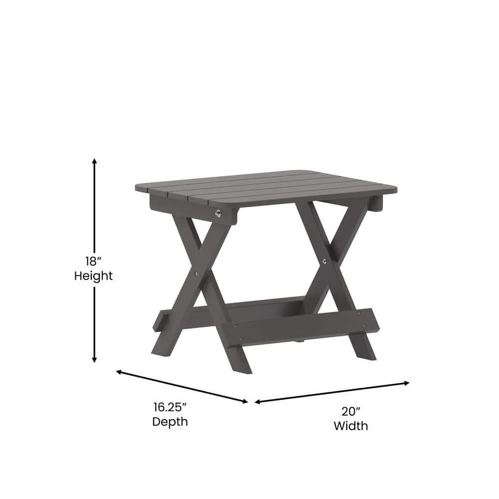 Taylor & Logan Collis Rectangular Outdoor Folding Side Table