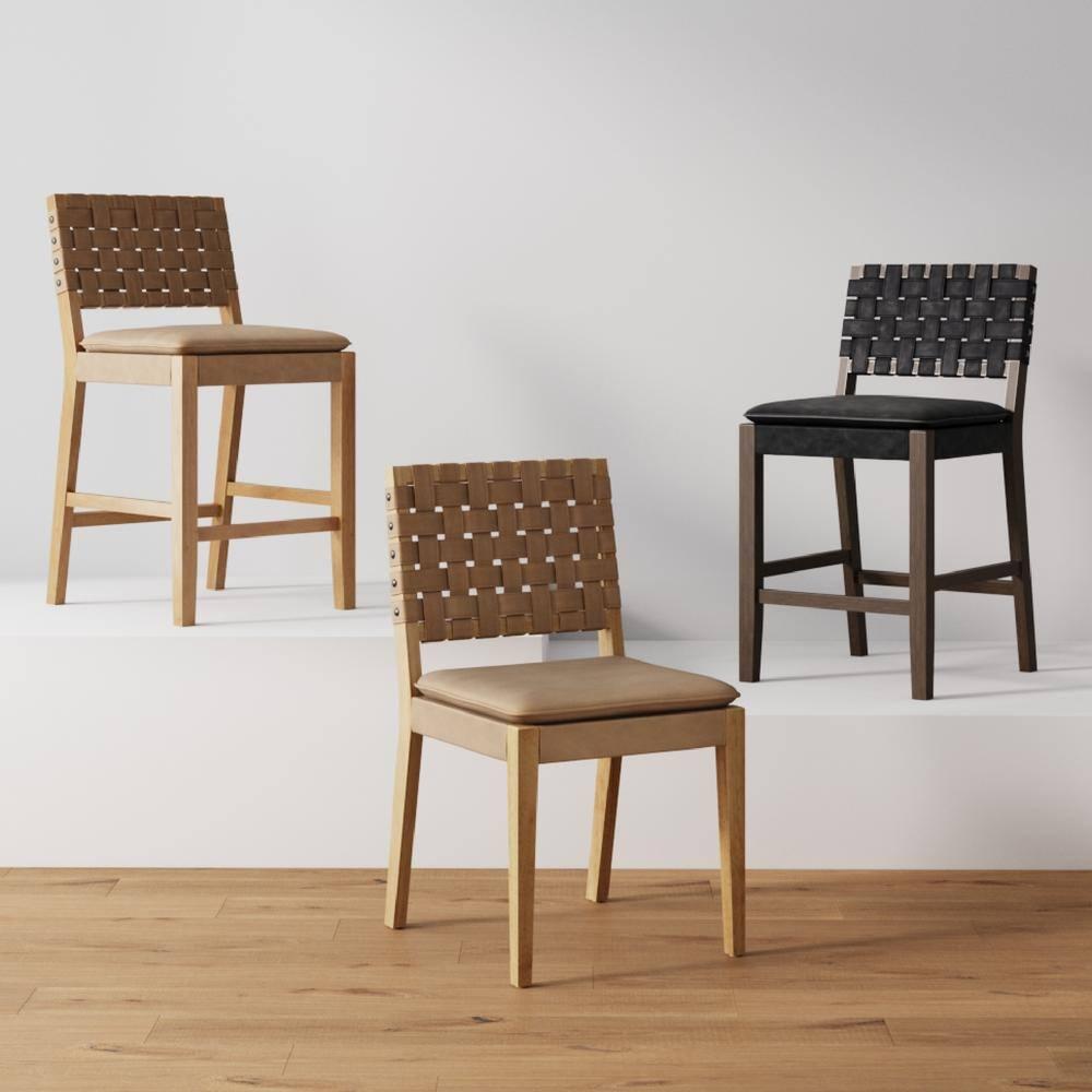 Nathan James Upholstered Stool