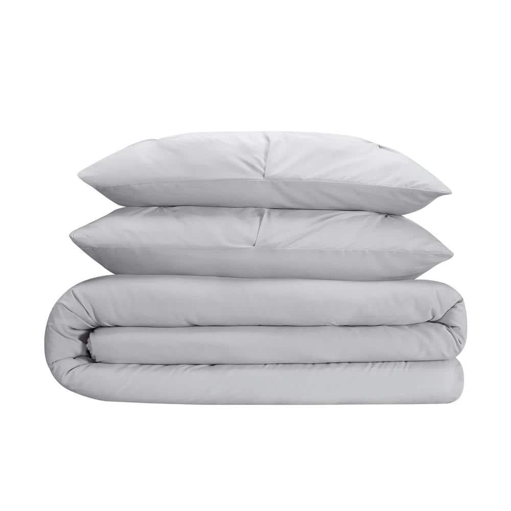Serta Simply Clean Microfiber 3 Piece Duvet Cover Set