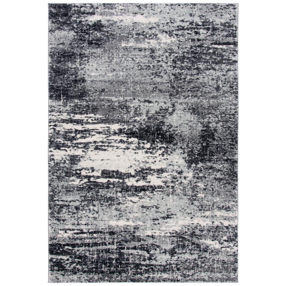 SAFAVIEH Evoke Frosina Abstract Area Rug, Ivory/Dark Grey, 3' x 5'