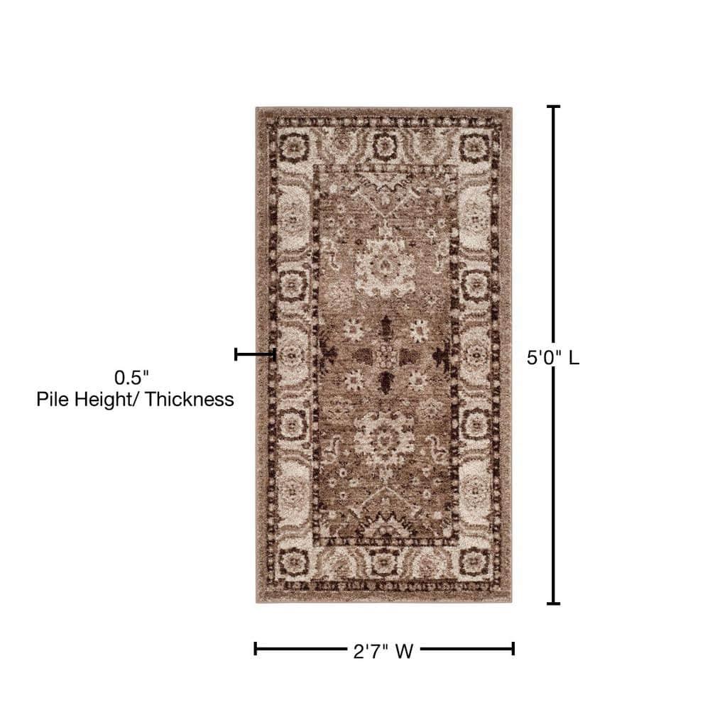 Vintage Hamadan VTH214 Power Loomed Indoor Accent Rug - Taupe - 2'7"x5' - Safavieh.