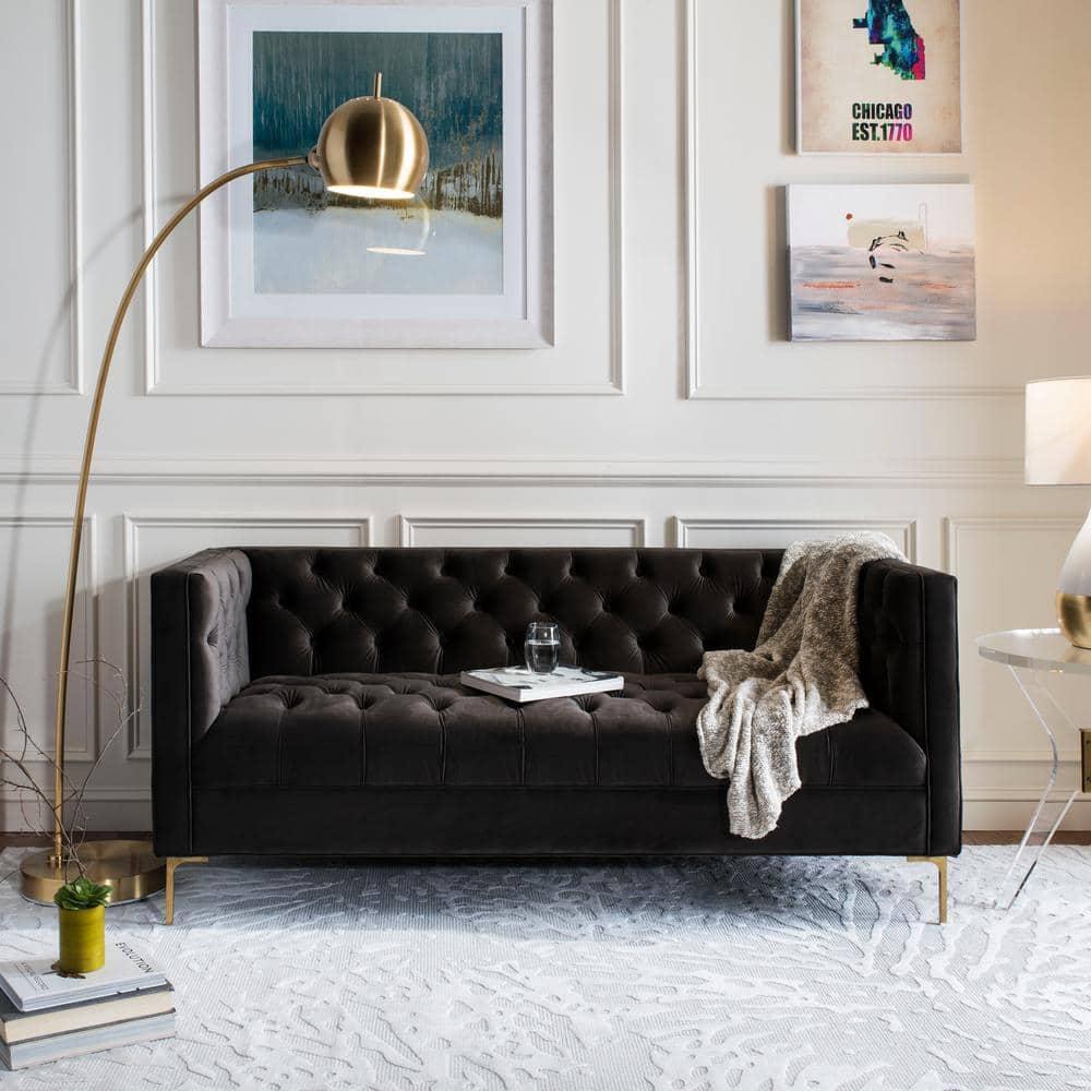 Safavieh Belami 66 in. H Modern Glam Curved Floor Lamp, Gold