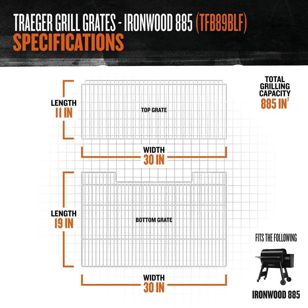 Traeger TFB89BLF Ironwood 885 Black Wood Pellet Grill
