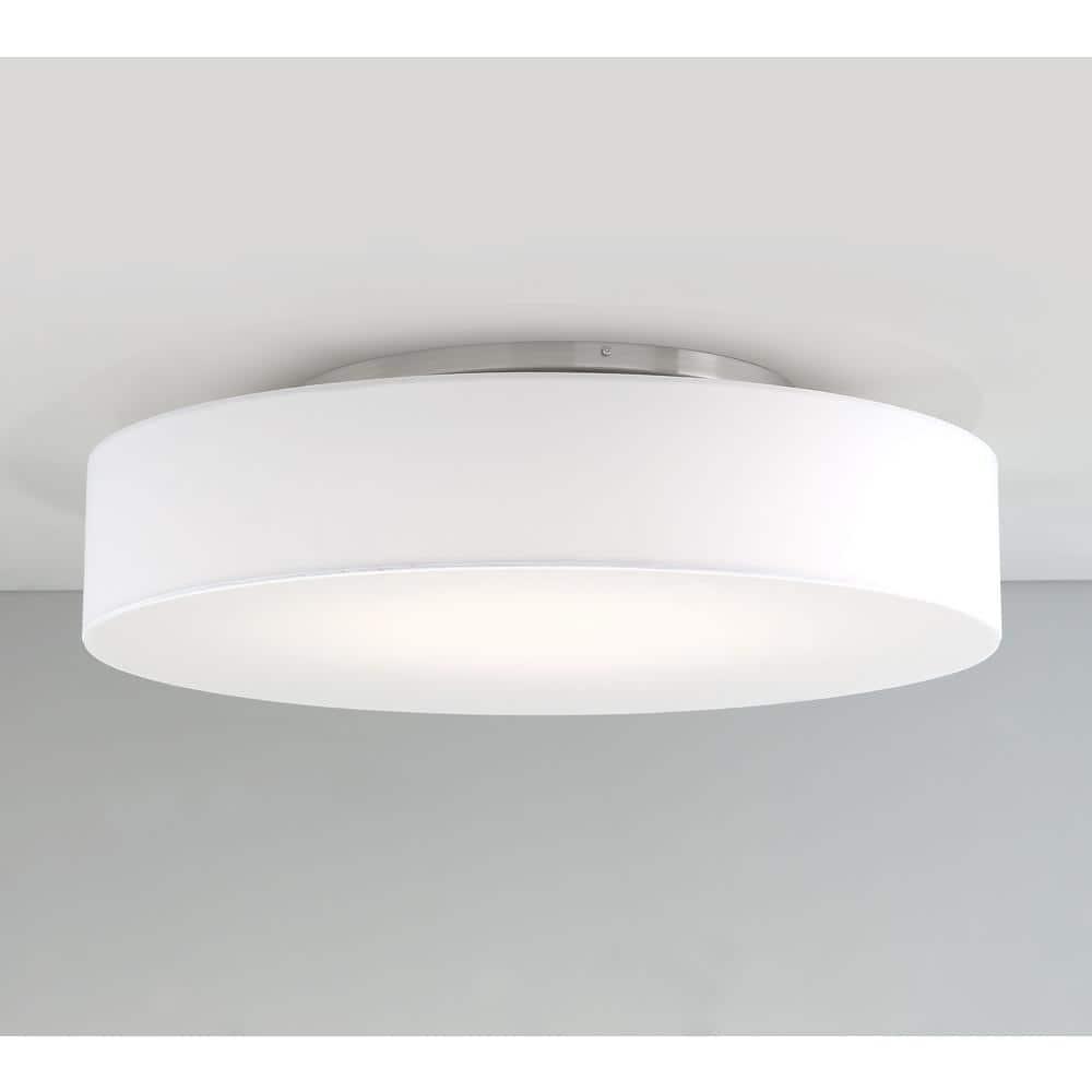 WAC Lighting Manhattan 26" LED 2700K Contemporary Aluminum Flush Mount in Nickel