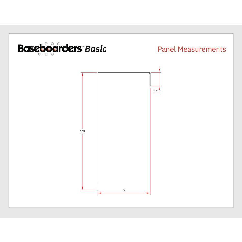 Baseboarders Baseboarders Basic Steel Easy Slip-On Baseboard Heater Cover Coupler - White
