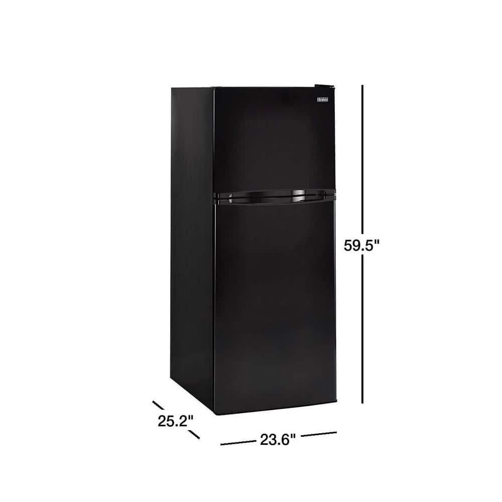 Haier Haier 24" 9.8 Cubic Feet Smudge-Resistant Top Freezer Refrigerator HA10TG21SB