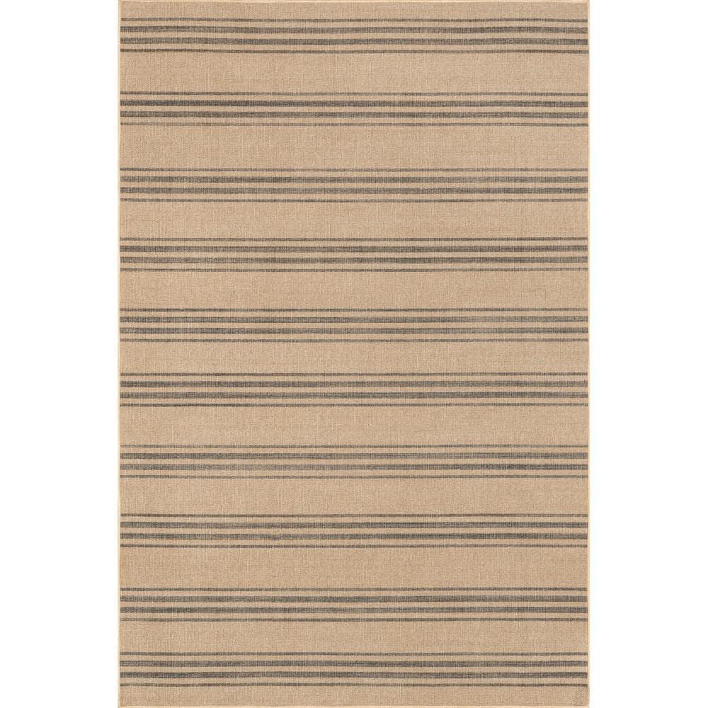 Bungalow Rose Hassell Lavina Striped Easy 100% recycled polyester Machine Washable Area Rug
