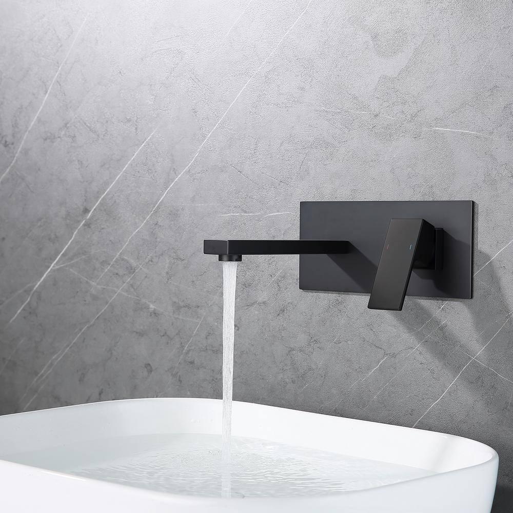 Wall Single-handle Bathroom Faucet with Drain Assembly