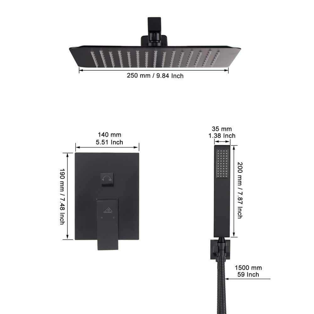 Pressure-Balanced (Temperature And Volume) All-In-One Kit with Rough in-Valve
