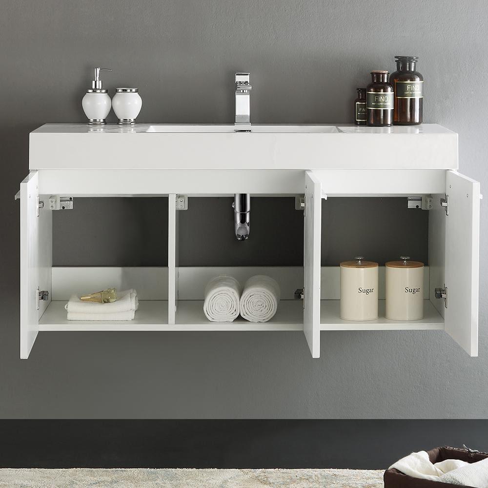 Vista 47" Wall-Mounted Single Sink Bathroom Vanity Set
