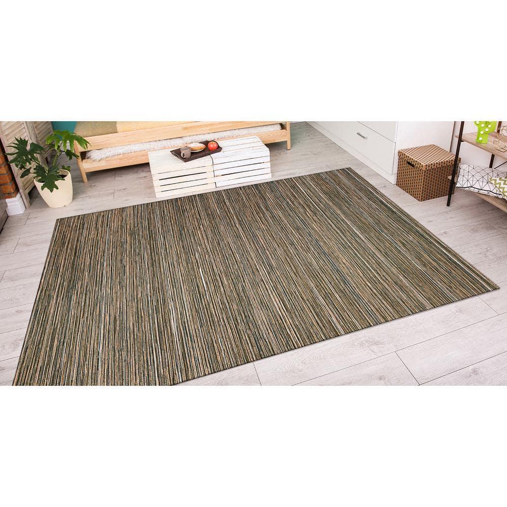 Couristan Cape Hinsdale Indoor / Outdoor Area Rug, Brown-Ivory, 3'11" x 5'6"