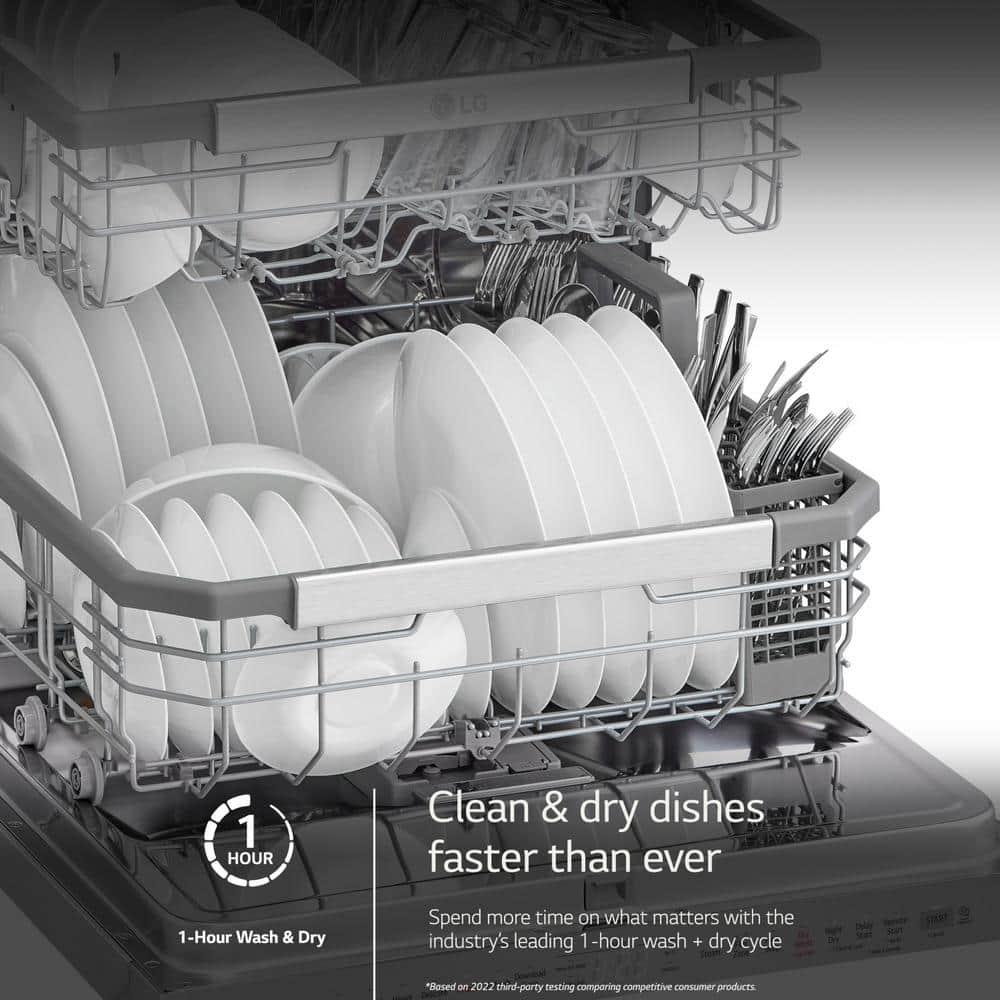 LG LG Smart Top Control Dishwasher with 1-Hour Wash & Dry, QuadWash® Pro, TrueSteam®, and Dynamic Heat Dry™ LDTH7972D