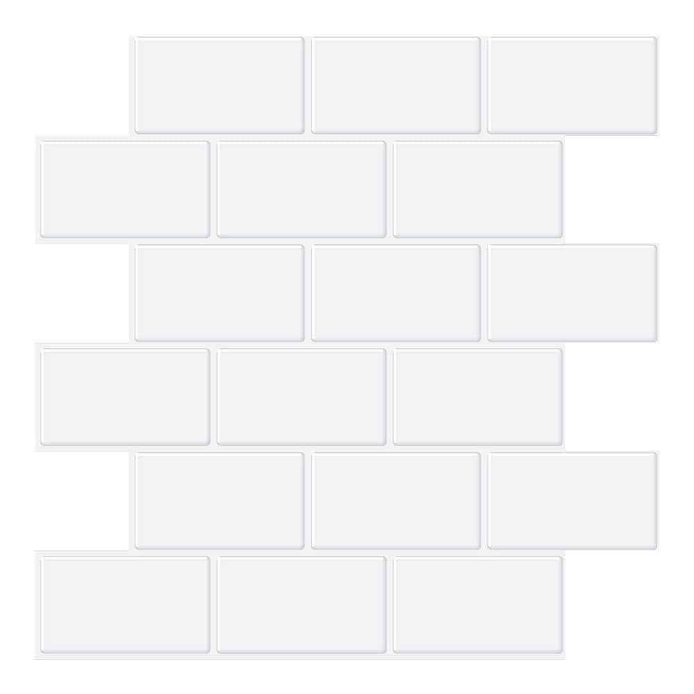 12" x 12" PVC Peel & Stick Thicker Subway Tile