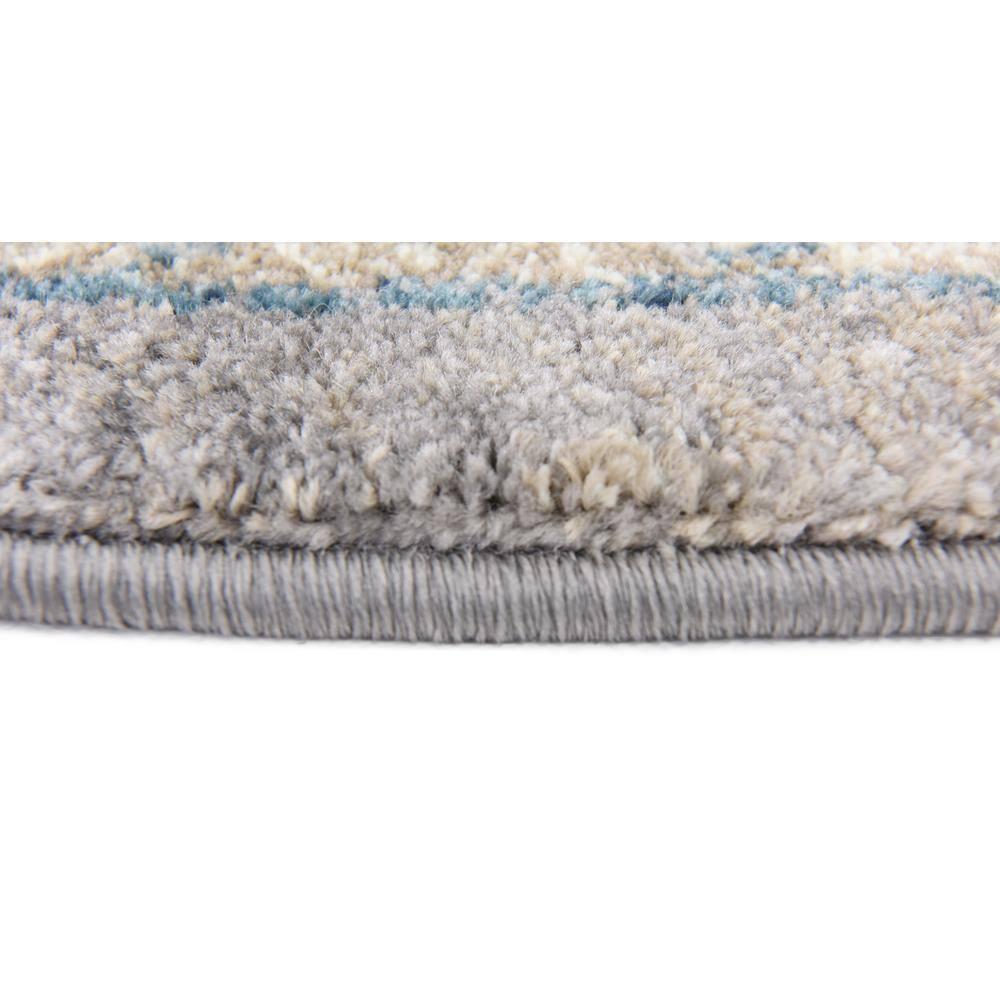 Unique Loom 5' 1 x 5' 1 Round Gray Salzburg Altstadt Area Rug