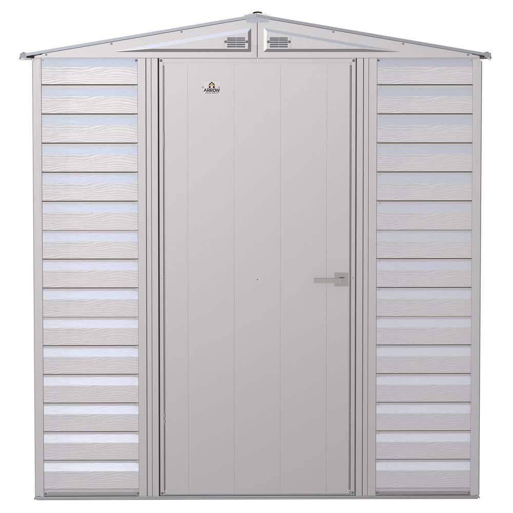 6 ft. W x 7 ft. D Galvanized Steel	 Storage Shed