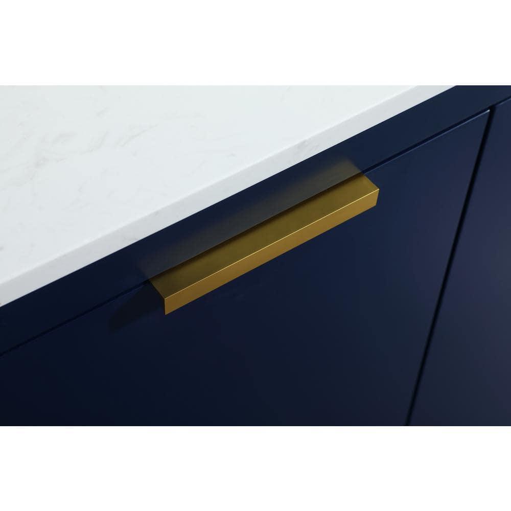 Elegant Decor Blake 60" Aluminum Alloy MDF Single Bathroom Vanity in Blue