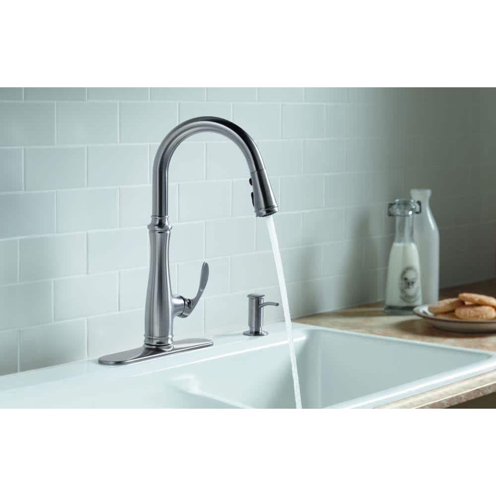 Bellera™ Pull Down Single Handle Kitchen Faucet with Handle and Supply Lines