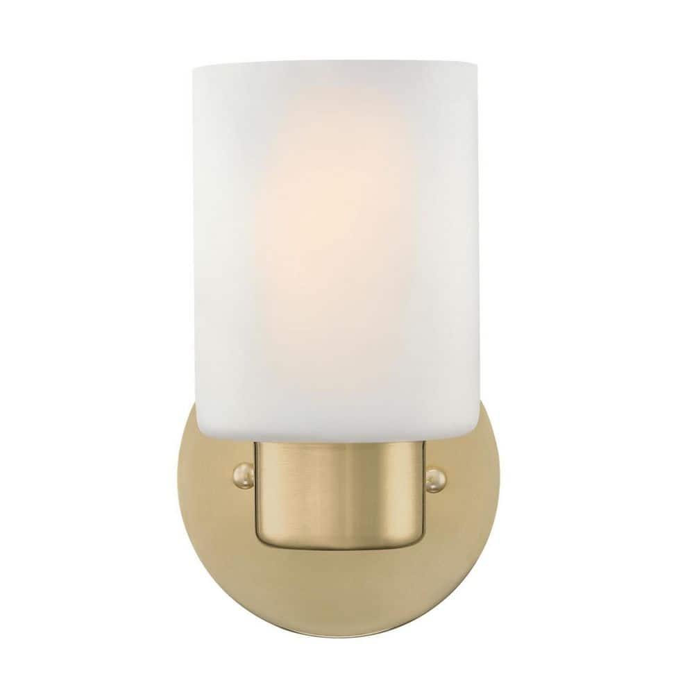 Westinghouse Lighting Westinghouse Sylvestre One-Light Indoor Wall Fixture - 1-Light Champagne Brass