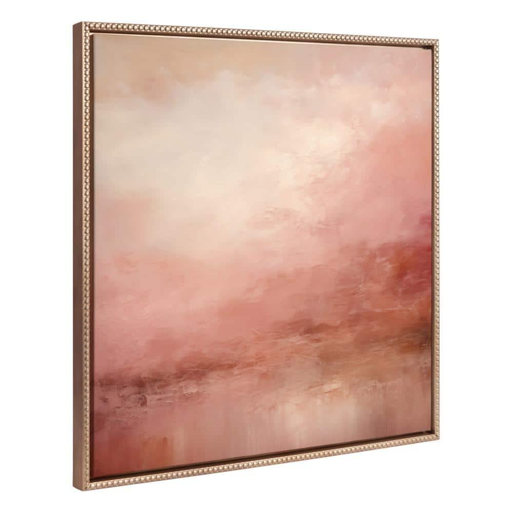 Kate & Laurel All Things Decor 30"x30" Sylvie Tonal Red Abstract Framed Canvas by The Creative Bunch Studio