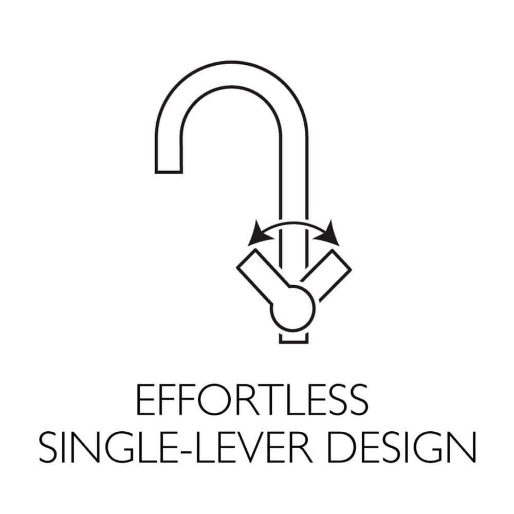 Design House 595660 Eastport II Modern Single-Handle Faucet for Kitchen in Polished Chrome