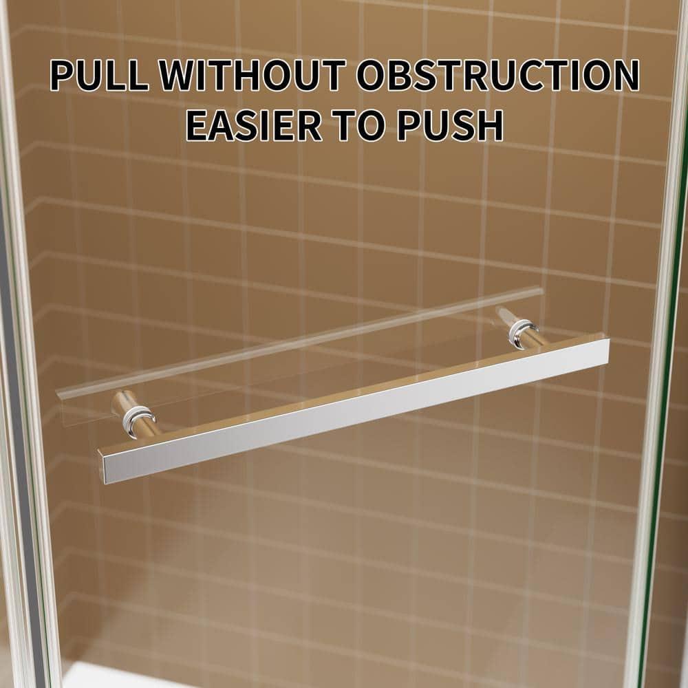 Bossicavelly 36" x 72" Neo-angle Pivot Semi Frameless Corner Shower Enclosure BOPSSD07CH