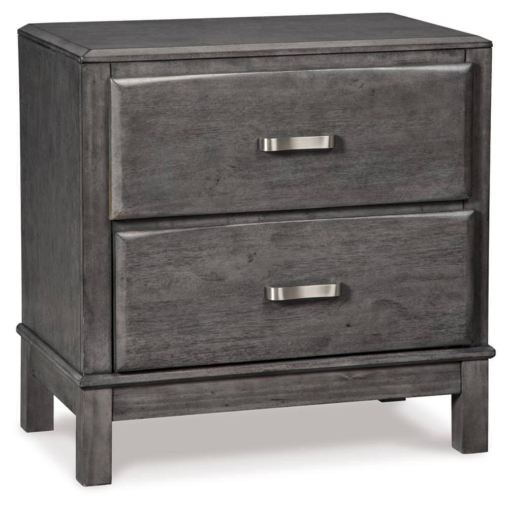 Caitbrook Nightstand Gray - Signature Design by Ashley: Contemporary Style, Wood Frame, Metal Glides Storage