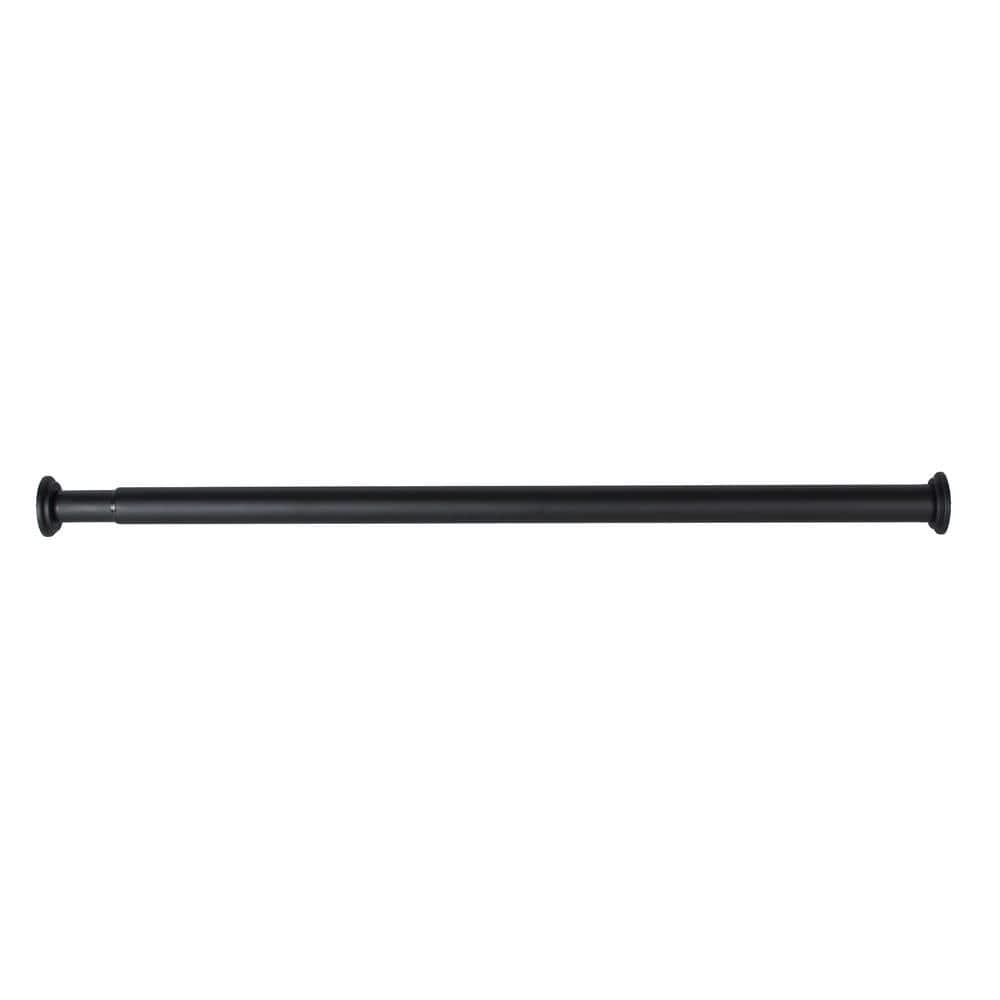 1" No Drilling Shower Closet Window Tension Rod, Heavy Duty, 42"-72", Matte Black