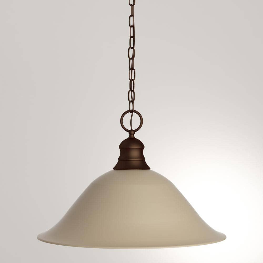Nuvo 60-1276 - 1 Light  16"  Pendant w/ Champagne Linen Washed Glass