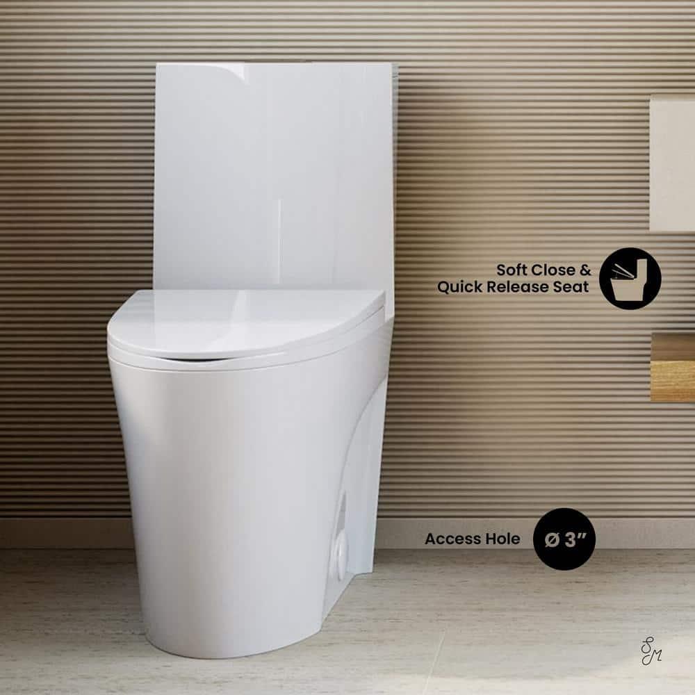 St. Tropez One Piece Elongated Toilet Dual Vortex Flush 1.6 GPF