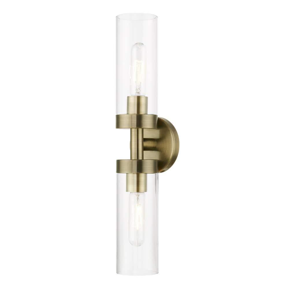 Livex Lighting Ludlow 2 - Light Vanity in  Antique Brass