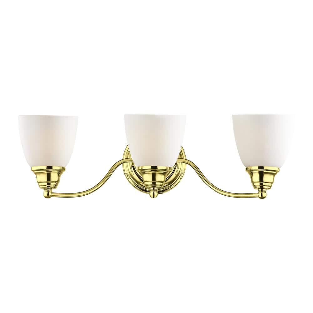 Livex Lighting Somerville 3 - Light Vanity in  Polished Brass
