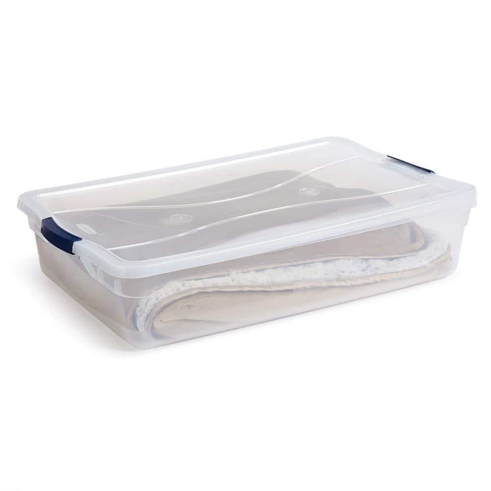 BEACHWATER POOL & SPA, LLC Rubbermaid Cleverstore Clear Storage Bins with Lids