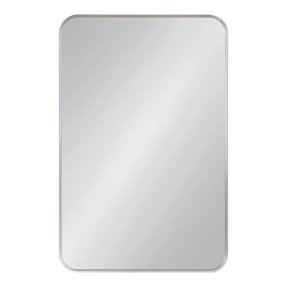 Kate and Laurel Zayda Radius Rectangle Framed Wall Mirror, 20x30, Silver