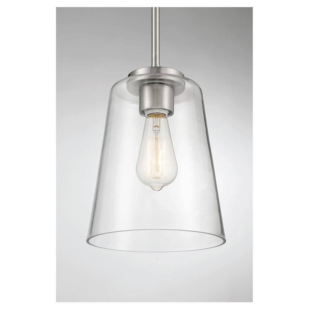 Savoy House Calhoun 1 - Light Pendant in  Satin Nickel
