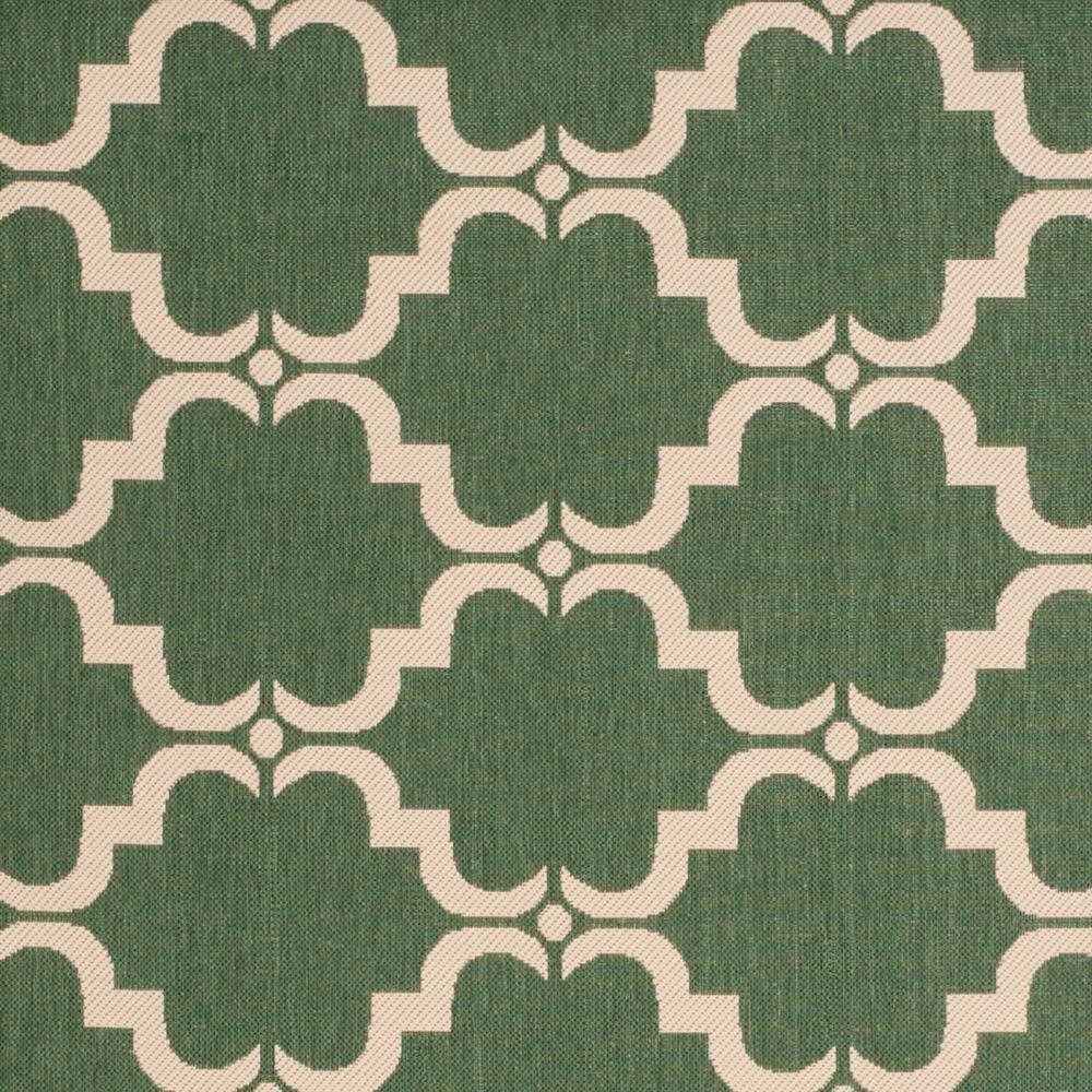 SAFAVIEH Courtyard Estelle Geometric Indoor/Outdoor Area Rug, 9' x 12', Dark Green/Beige